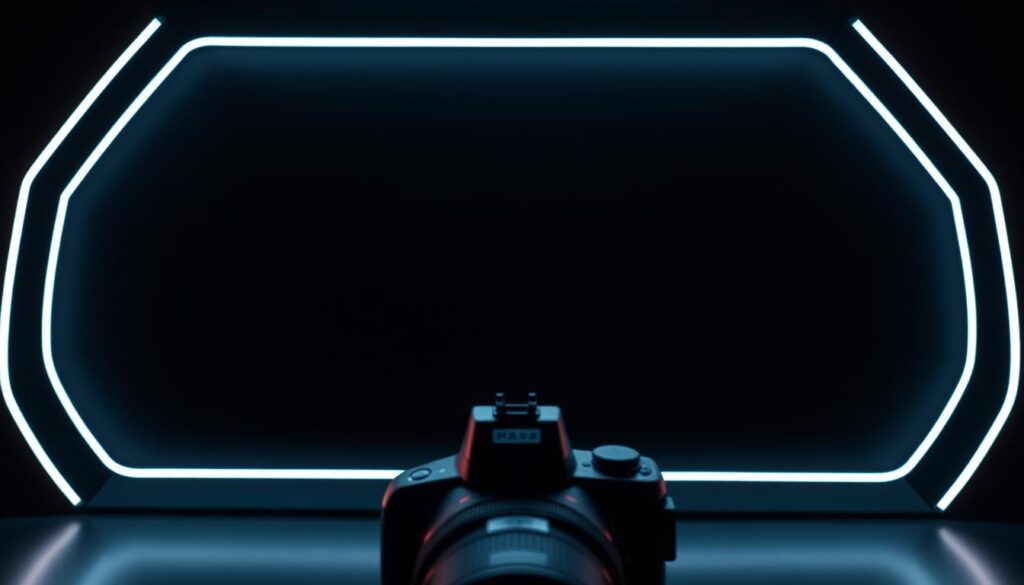 A minimalist, futuristic YouTube channel setup against a sleek, black backdrop. The channel's avatar is a stylized, faceless silhouette with a smooth, featureless head and a simple, geometric design. The camera is positioned at a low angle, creating a sense of authority and professionalism. Subtle, ambient lighting illuminates the channel's clean, modern aesthetic, while a soft, diffused glow emanates from the edges of the frame, adding depth and dimension. The overall composition conveys a sense of mystery, intrigue, and a focus on content over personality, reflecting the concept of a "faceless" YouTube channel.